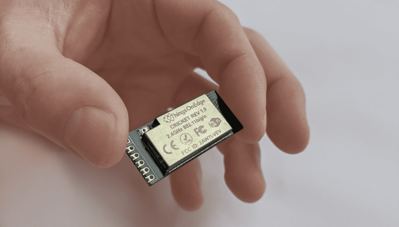 The IoT Cricket is small, elegant, and perfect for single-purpose use