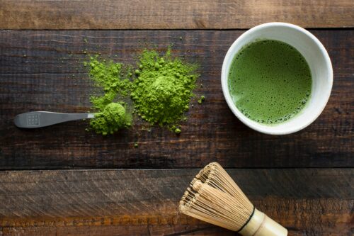 A matcha tea preparation