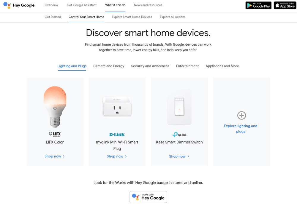 Google smart home directory