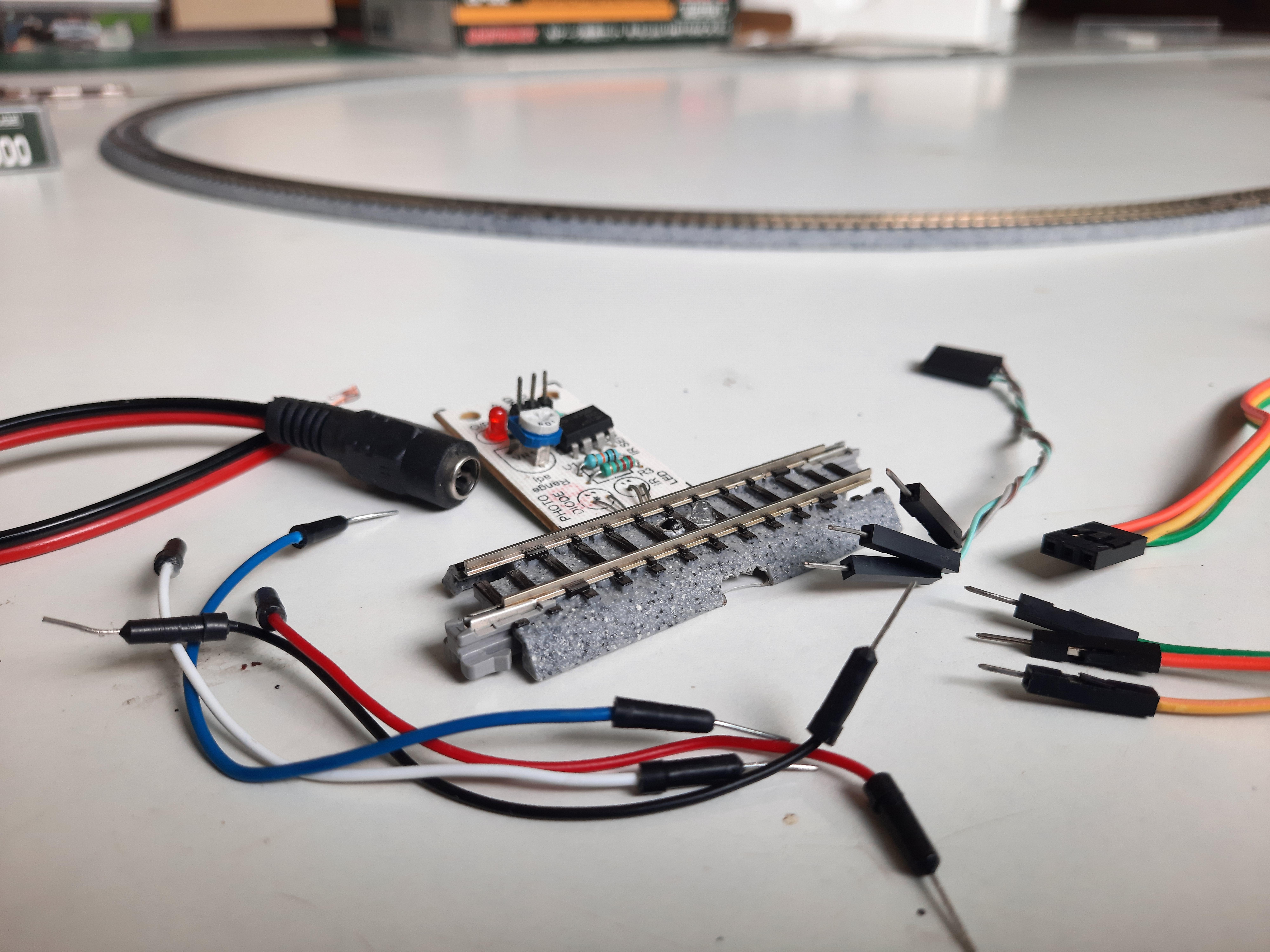 sensored parts of train track