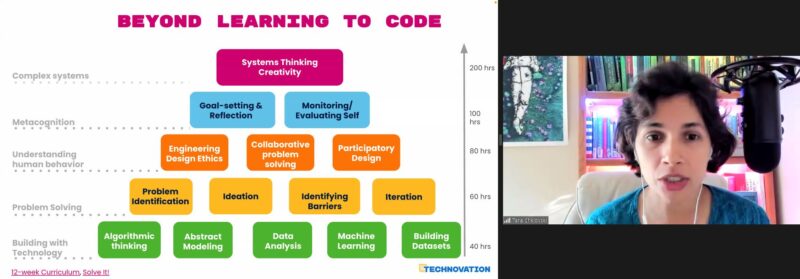 Tara Chklovski describes the Technovation Challenge in an online seminar.