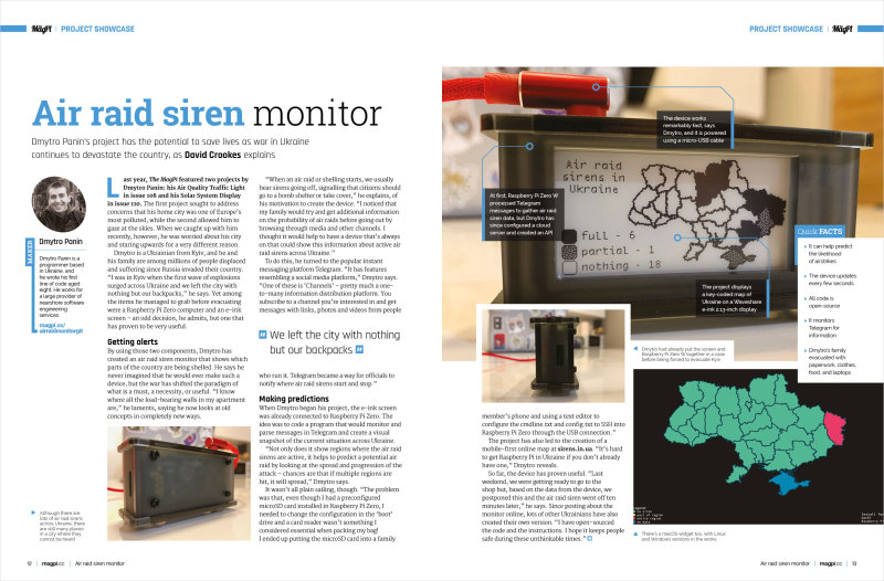 Air raid siren monitor