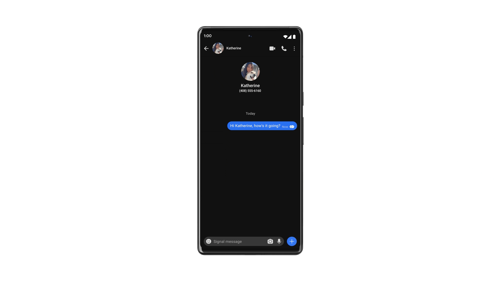 A phone sending a chat message, with the replies appearing on a laptop for responding and continuing the conversation