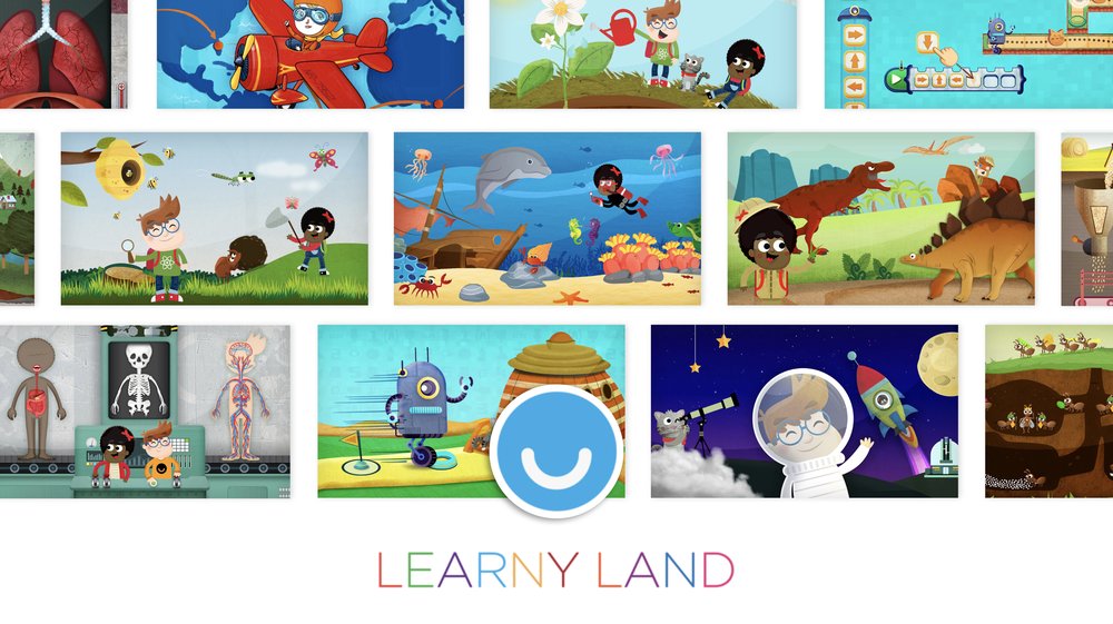 Learny Land collection of 14 educational games including Extraordinary Women, My Green City, What Were Dinosaurs Like?, What’s In The Oceans?, Code the Robot. Save the Cat, and more.