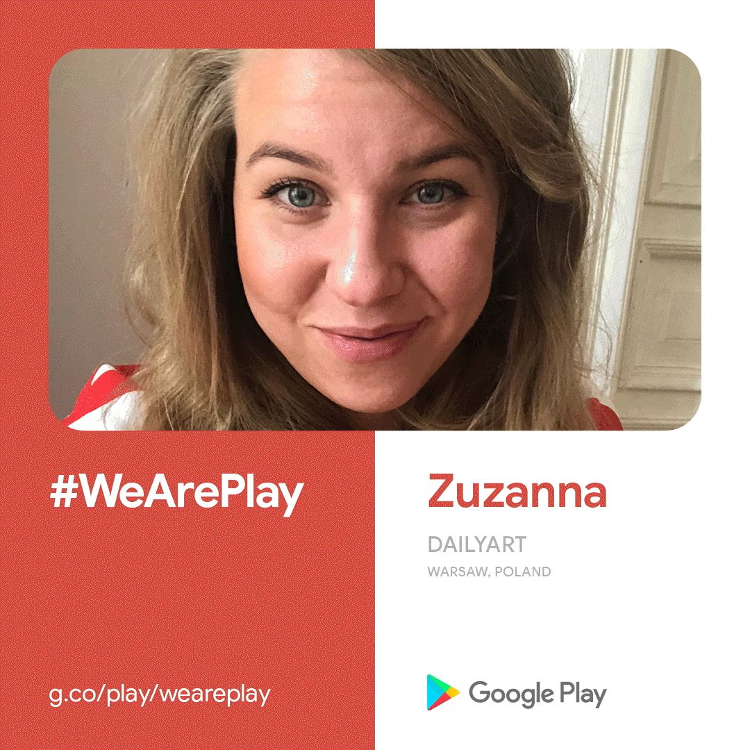 Gif swipes between photos of Ronaldo, Carlos and Thadeu, Zuzanna, and Ina and Jonas with their respective app names and the #WeArePlay logo.