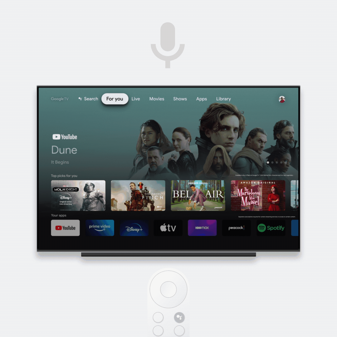 Video demonstration of using Google Assistant to quickly browse Audio Described movies available on Google TV.