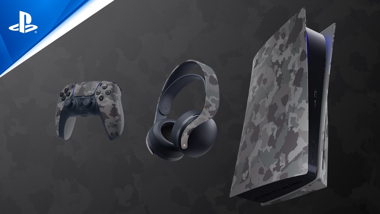 Gray Camouflage Collection joins the PS5 accessories lineup starting this fall