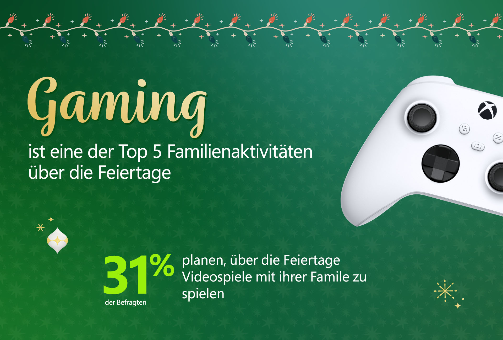Globale Xbox-Umfrage zeigt: Familien planen, an den Feiertagen gemeinsam zu spielen