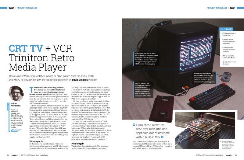 CRT TV & VCR Trinitron Retro Media Player