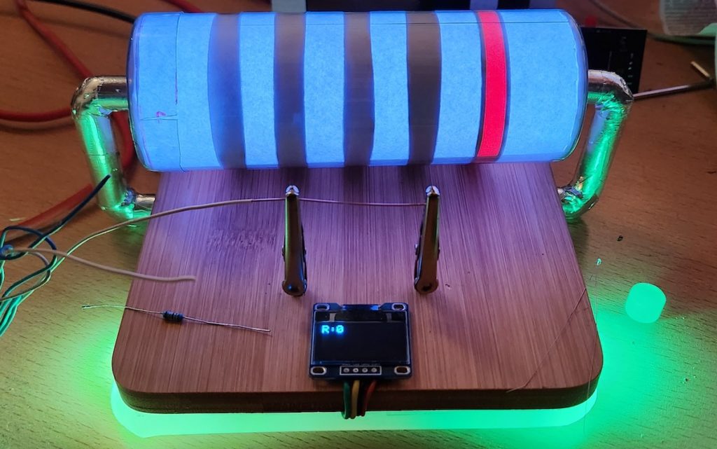 The Great Resistor lamp makes color codes readable