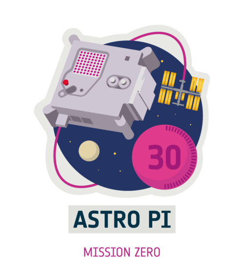 Logo of Mission Zero, part of the European Astro Pi Challenge.