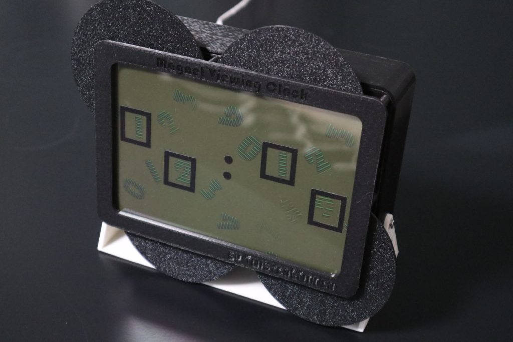 This clever clock displays the time in magnetic fields