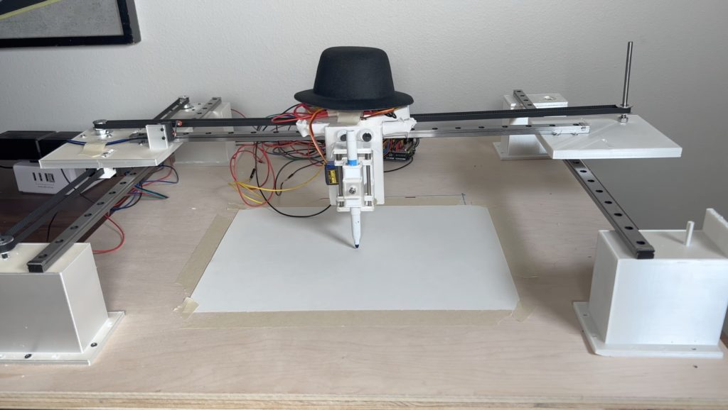 Plotting AI-generated art onto paper