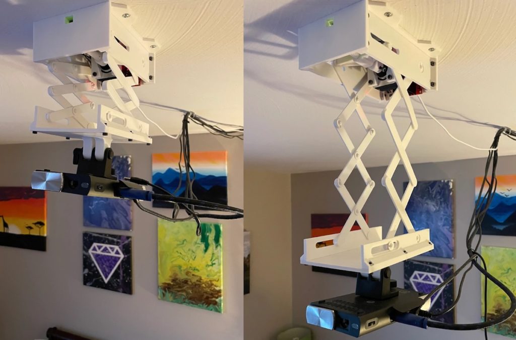 A DIY scissor lift for home theater projectors