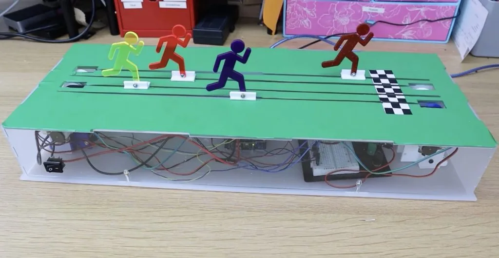 Build your own human horse race arcade game using Arduino and Strava
