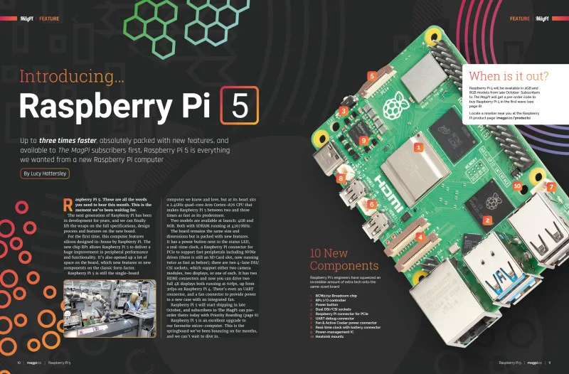 Raspberry Pi 5 in The MagPi magazine issue 134