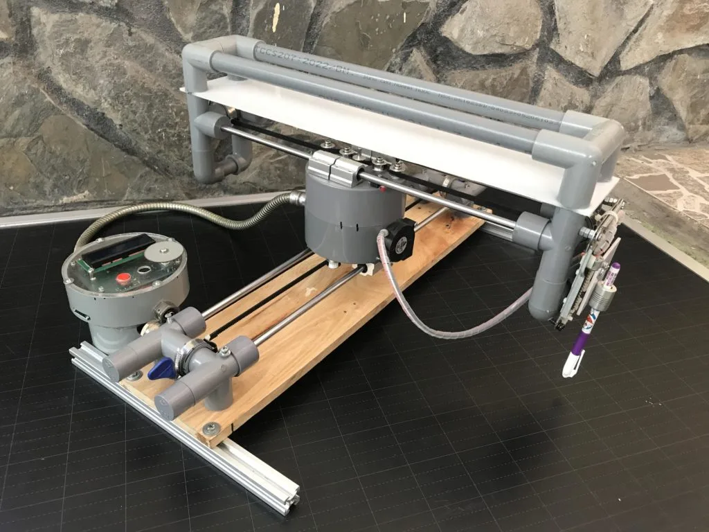 Affordable fixed-belt CNC plotter runs on Arduino