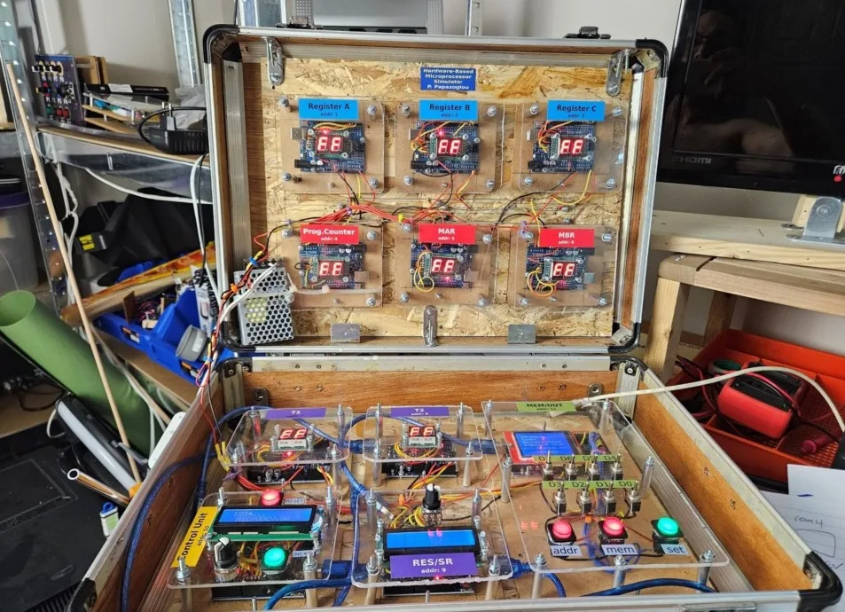 The Hardware-Oriented Microprocessor Simulator illustrates the inner workings of microcontrollers
