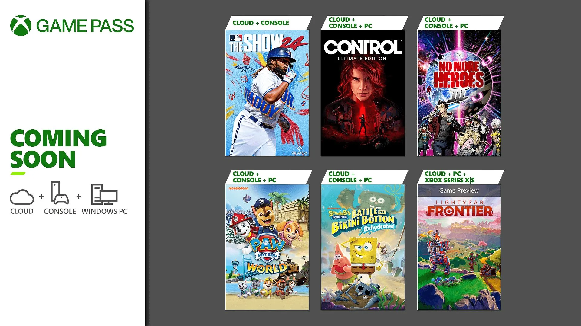 Bald im Xbox Game Pass: MLB The Show 24, Lightyear Frontier, Control Ultimate Edition und mehr