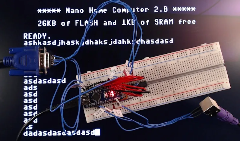 A shift register is all you need to build an Arduino Nano-based retro computer