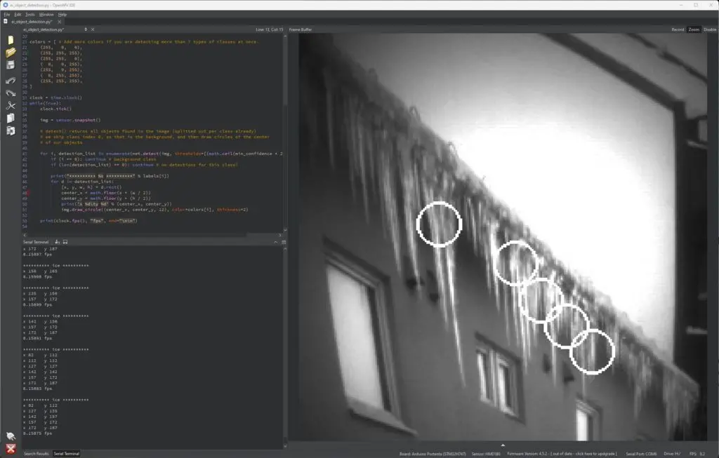 Detecting rooftop ice buildup using an Arduino Portenta and synthetic data