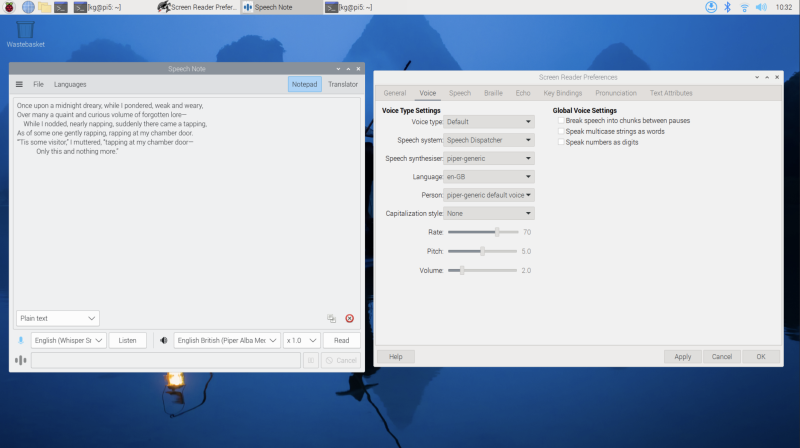 Transcription and speech synthesis
