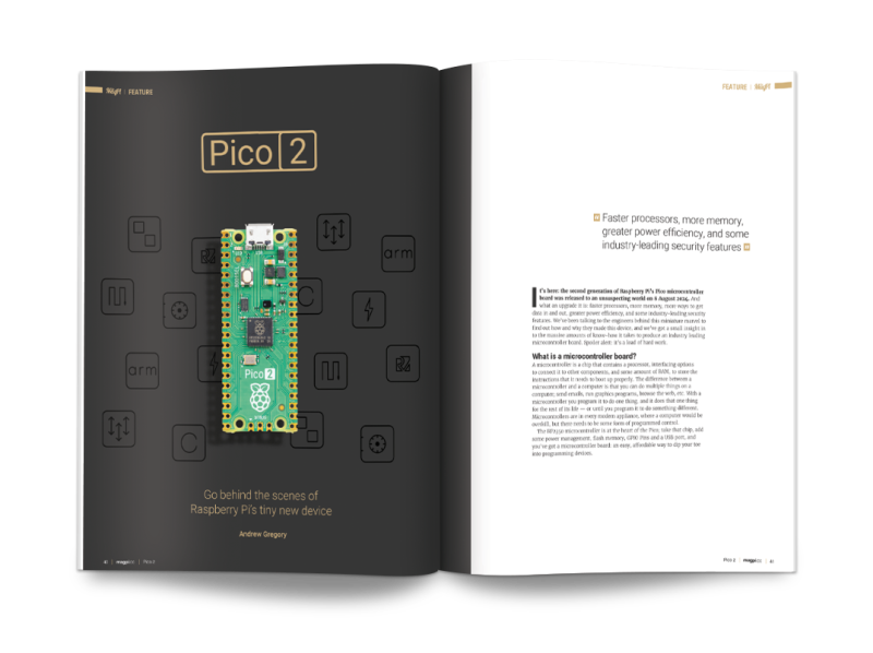 Pico 2 and RP2350 in The MagPi magazine #145