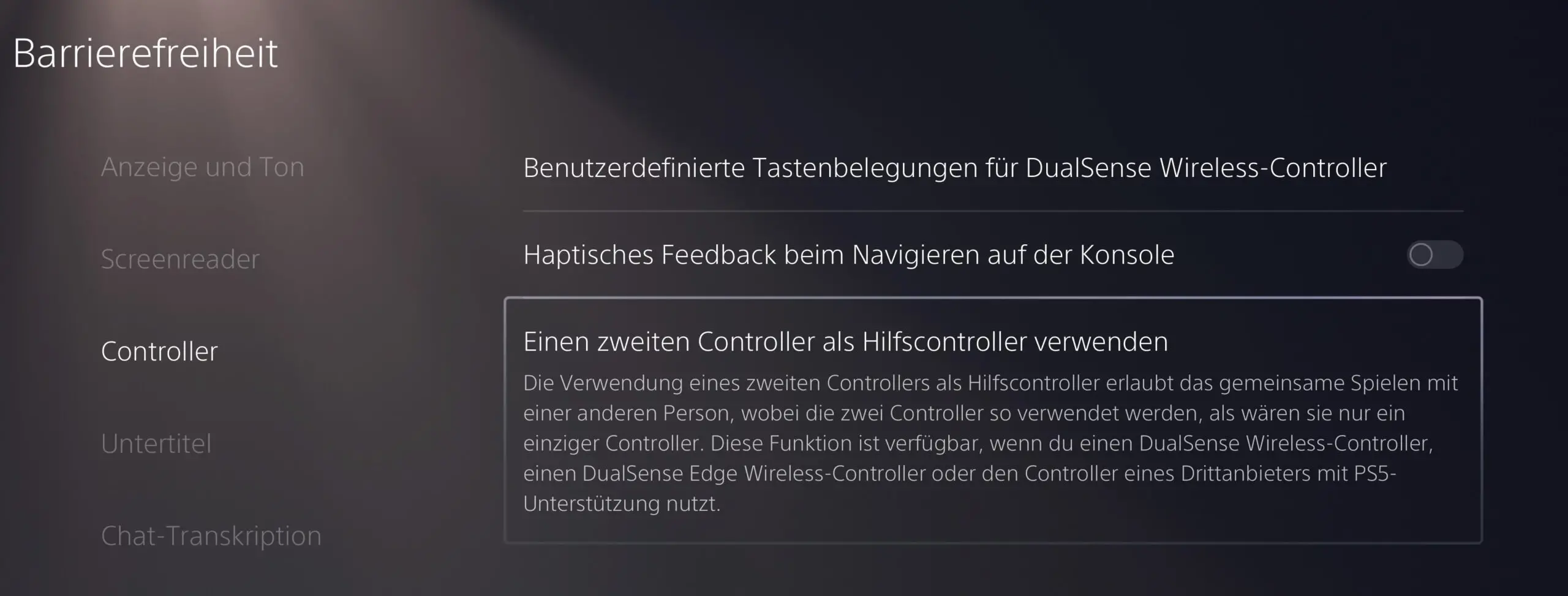 PlayStation 5: Spielen mit einem Hilfscontroller