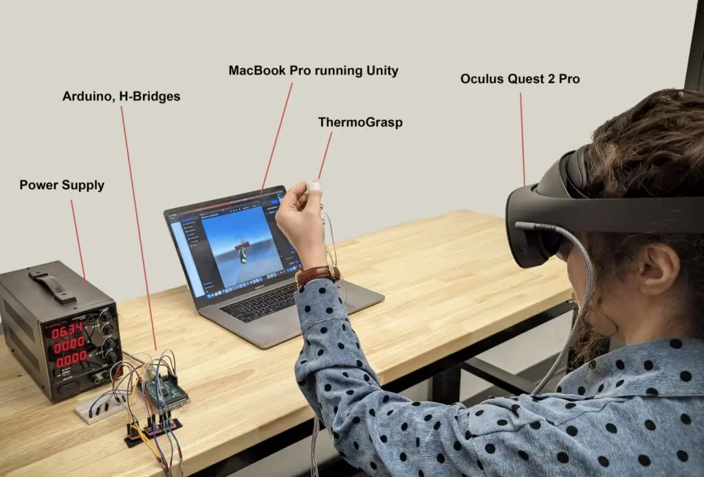 ThermoGrasp brings thermal feedback to virtual reality