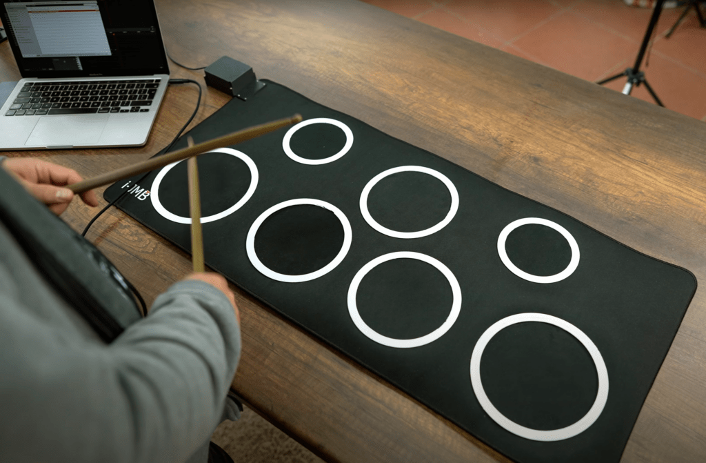 Turning a desk mat into a MIDI drum kit