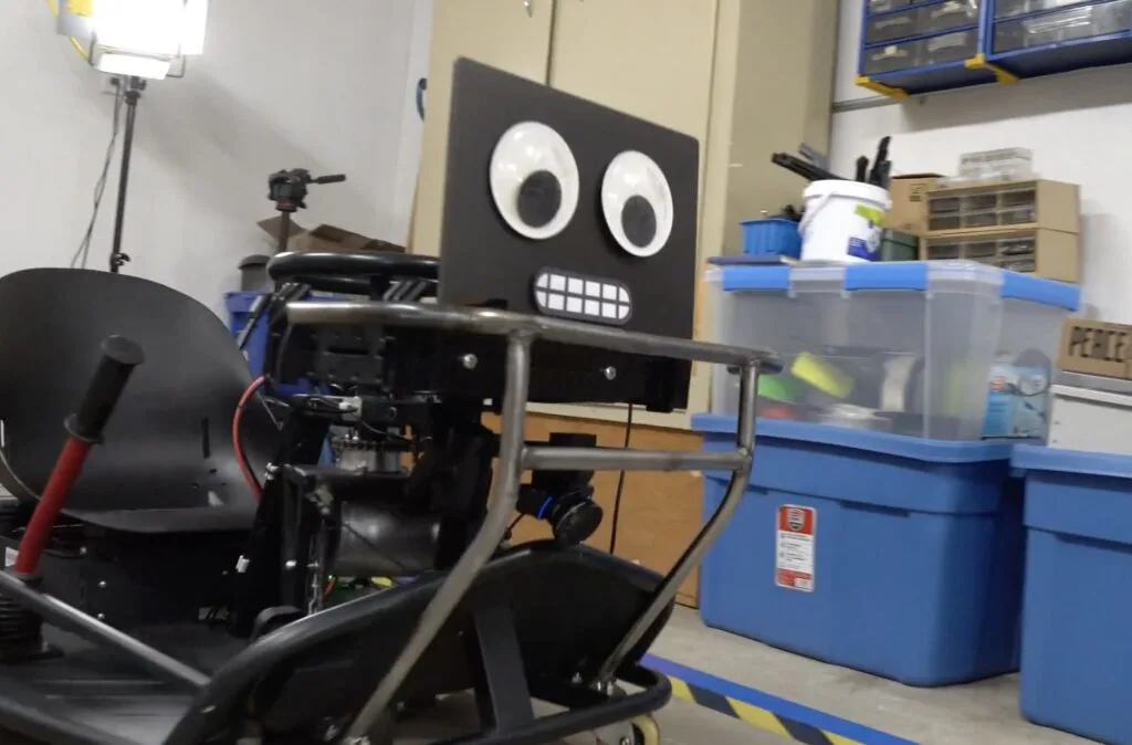 This autonomous go-kart only needs a camera to navigate a workshop circuit