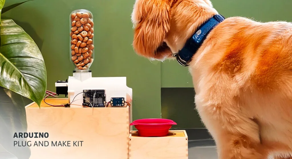 Build your own smart pet feeder with the Arduino Plug and Make Kit