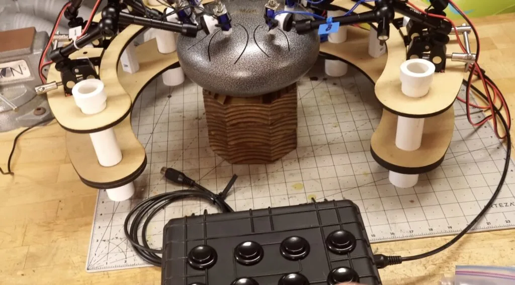 This robotic tongue drummer bangs out all the ambient hits