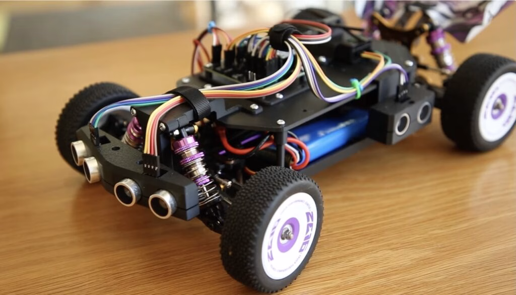 This automatic emergency braking system protects RC cars